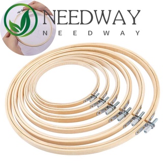 Needway สะดึงไม้ไผ่ ปรับได้ 10-40 ซม. สําหรับเย็บผ้า แฮนด์เมด DIY