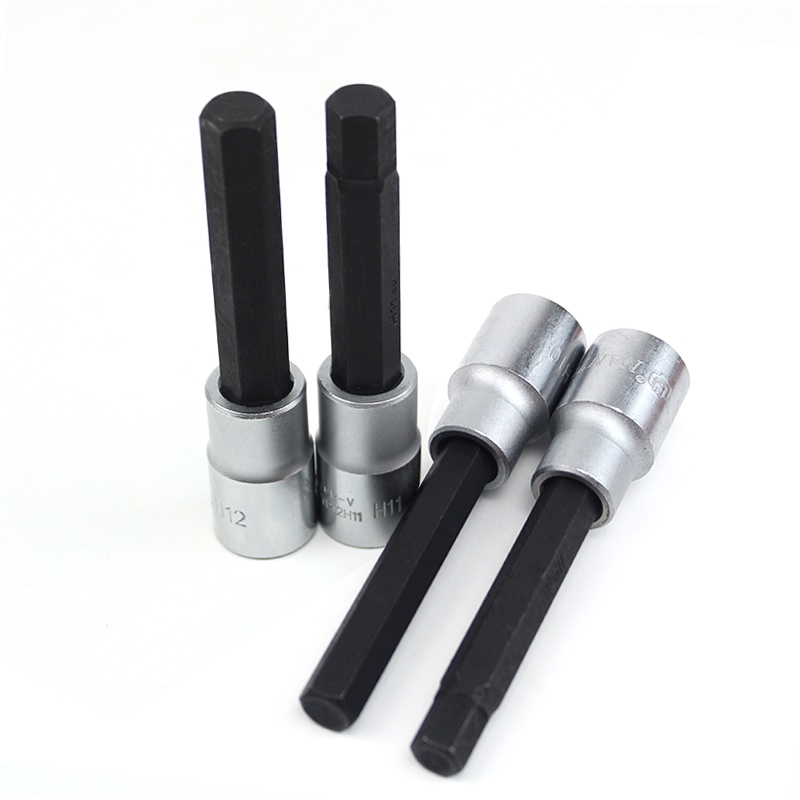 1PC 100mm long 1/2" Hexagon Screwdriver Bit Socekt Adapter Allen Hexagonal Wrench Hex H4 H5 H6 H7 H8