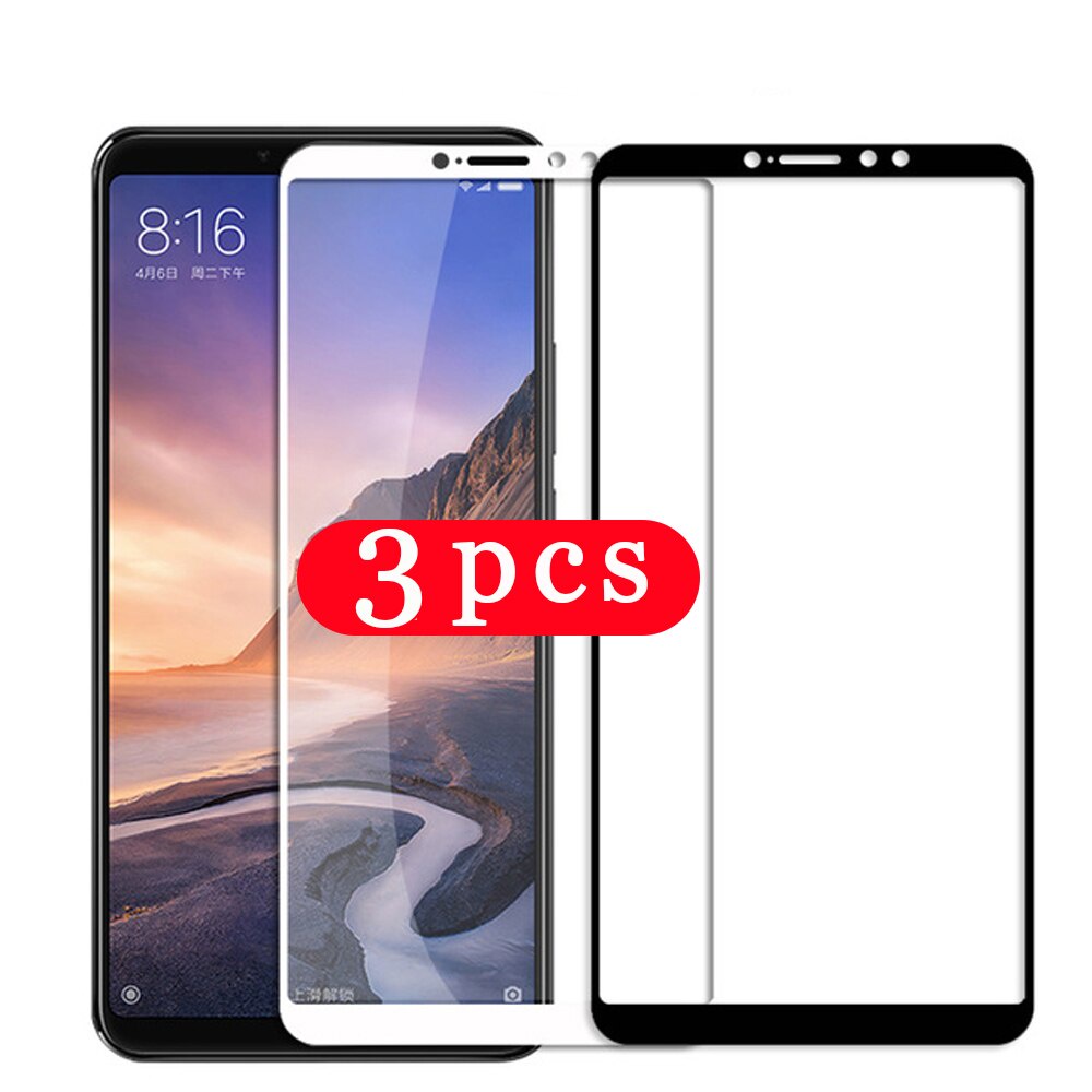3DกระจกนิรภัยสําหรับXiaomi Mi mix 2s 2 3 ฟิล์มป้องกันMi max 2 3 โทรศัพท์ป้องกันหน้าจอบนแก้วสมาร์ทโฟน