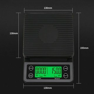 Meapor Coffee Scale เครื่องชั่งกาแฟ กาแฟ เครื่องชั่งดิจิตอล 3 กก. / 0.1กรัมพร้อมตัวตั้งเวลา เครื่องชั่งน้ำหนักดิจิตอล