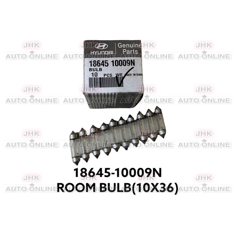 1PC ROOM BLUB(10X36) 12V10W 100 18645-10009N MADE IN KOREA