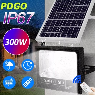 ไฟโซล่าเซล 100w 200w 300w 400w ไฟโซล่าเซลล์ solar light แสงสีเหลือง สีขาว ไฟสปอตไลท์ ไฟ solar cell กันน้ำ IP66 รับประกัน