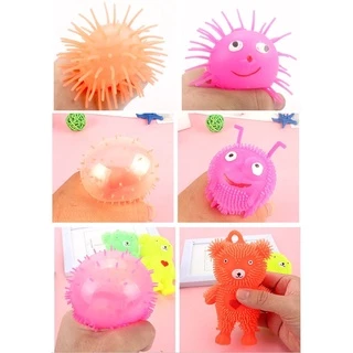 ของเล่นนุ่มนิ่ม บีบได้ มีไฟ led หมีนิ่ม หนอนนิ่ม เม่นน้อยนุ่มนิ่ม ของเล่นเด็กนุ่มนิ่ม ตุ๊กตานุ่มนิ่มมีไฟ led