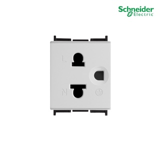 Schneider Electric F1426UESM เต้ารับเดี่ยว 3 ขา พร้อมม่านนิรภัย 13 แอมป์ 250 โวลต์ ขนาด 1.5 ช่อง รุ่น S-Flexi ชไนเดอร์