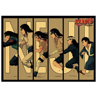 Naruto "Nejis Way" โปสเตอร์กระดาษคราฟท์ลายการ์ตูนขนาด 50.5x35ซม.