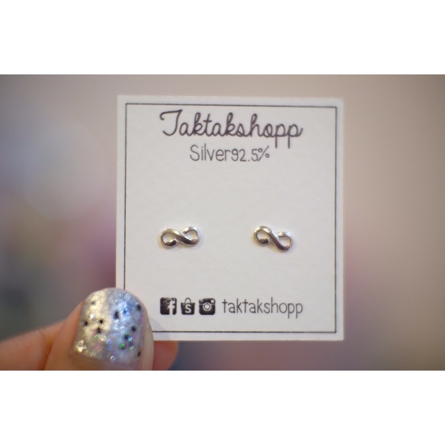 ต่างหูอินฟินิตี้เงินแท้92.5% | Studs Earring Silver 925