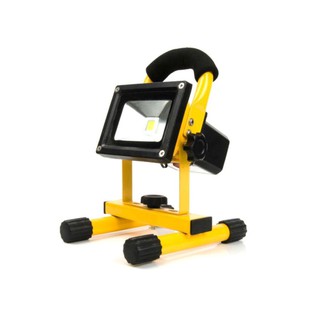 Spotlight 10w ไฟฉุกเฉิน สปอร์ตไลท์ LED แบบชาร์จ ไร้สาย - สีเหลือง ไฟฉายแรงสูง