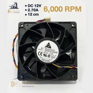 Delta DC 12V 2.70A 6000 RPM FAN พัดลมเครื่องขุด Asic