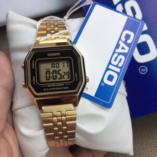 Casio Standard Digital รุ่น LA680WGA-1DF นาฬิกาข้อมือสาวสีทอง