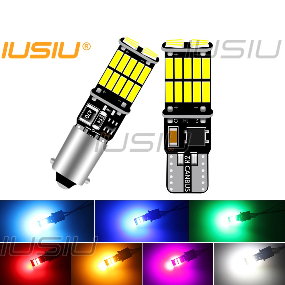 Iusiu 2PCS CANBUS T10 Led BA9S T4w Wy5w W5w 194 168 รถภายในอ่านโดมโคมไฟรถจักรยานยนต์ Park ไฟเลี้ยวด้