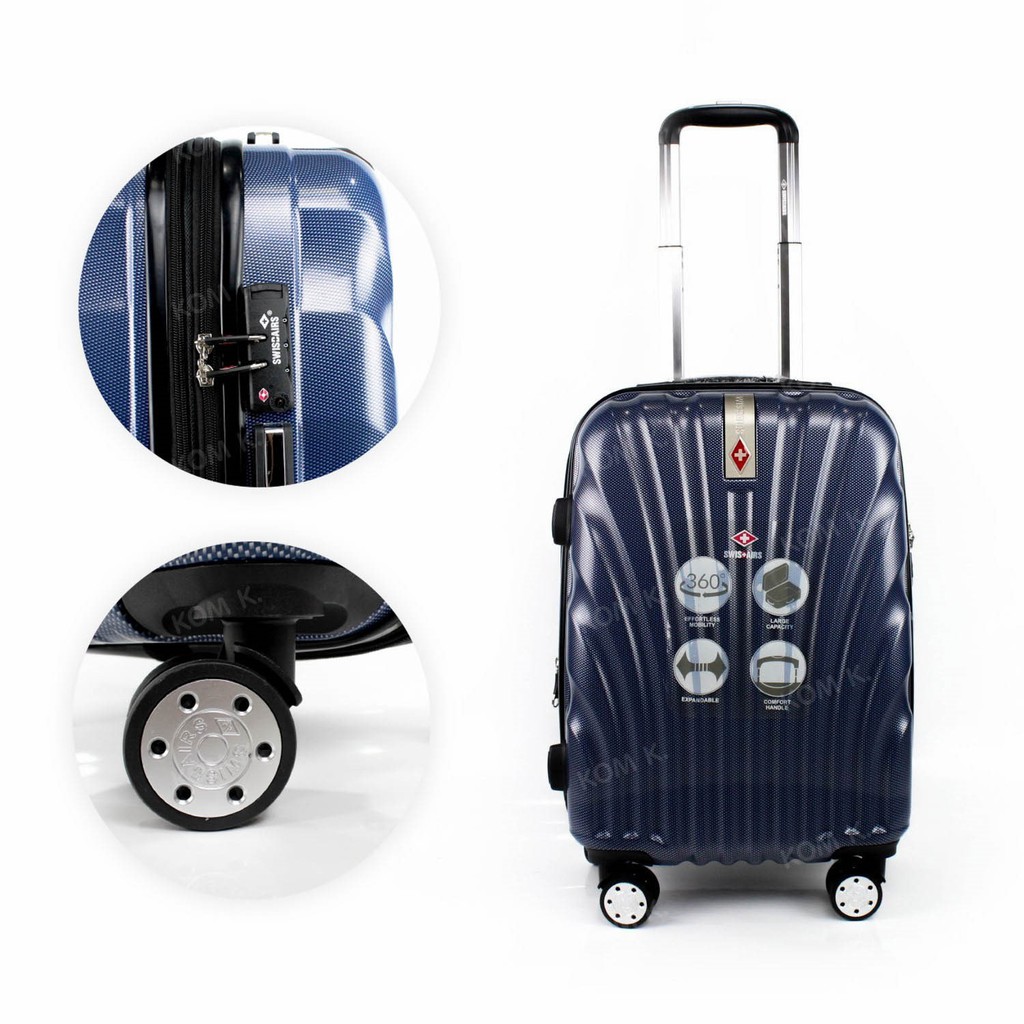 SwissAirs น้องใหม่มาแรง! กระเป๋าเดินทาง รุ่น KS815/20/Blue ของแท้ 100% (Warrantyถูกต้องตามกฎหมาย) Ne