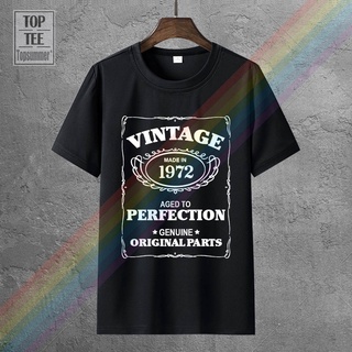 เสื้อยืดแขนสั้น ผ้าฝ้าย ลาย Kick Aged To Perfection 1972 46Th Birthday 46 Years Old Gift Top Brand KGdbef93EJeafb07 สําห