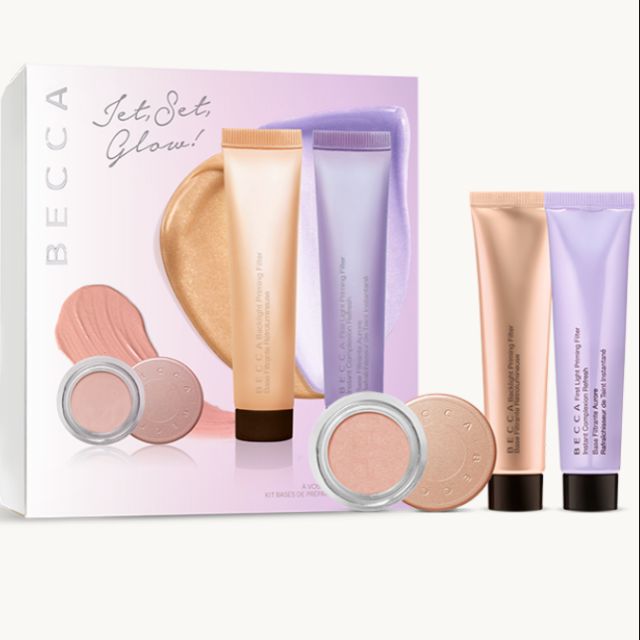 Becca Primer : Becca Jet Set Glow Prep & Prime kit