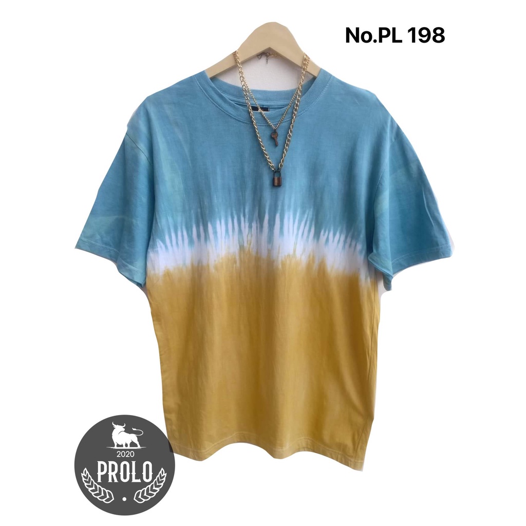 เสื้อมัดย้อมครึ่งฟ้าทอง ผ้าCottonแท้