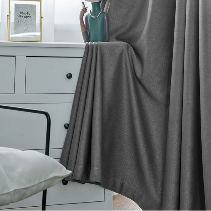 แนะนำ ผ้าม่าน ผ้าม่านทึบแสง100% หนามีTexture 🚀พร้อมส่ง ทันใช้🚀 แบบห่วงตาไก่สีเงิน ถูกใจทุกคนใช้งาน ราคาพิเศษ มีเก็บเงินปลายทาง