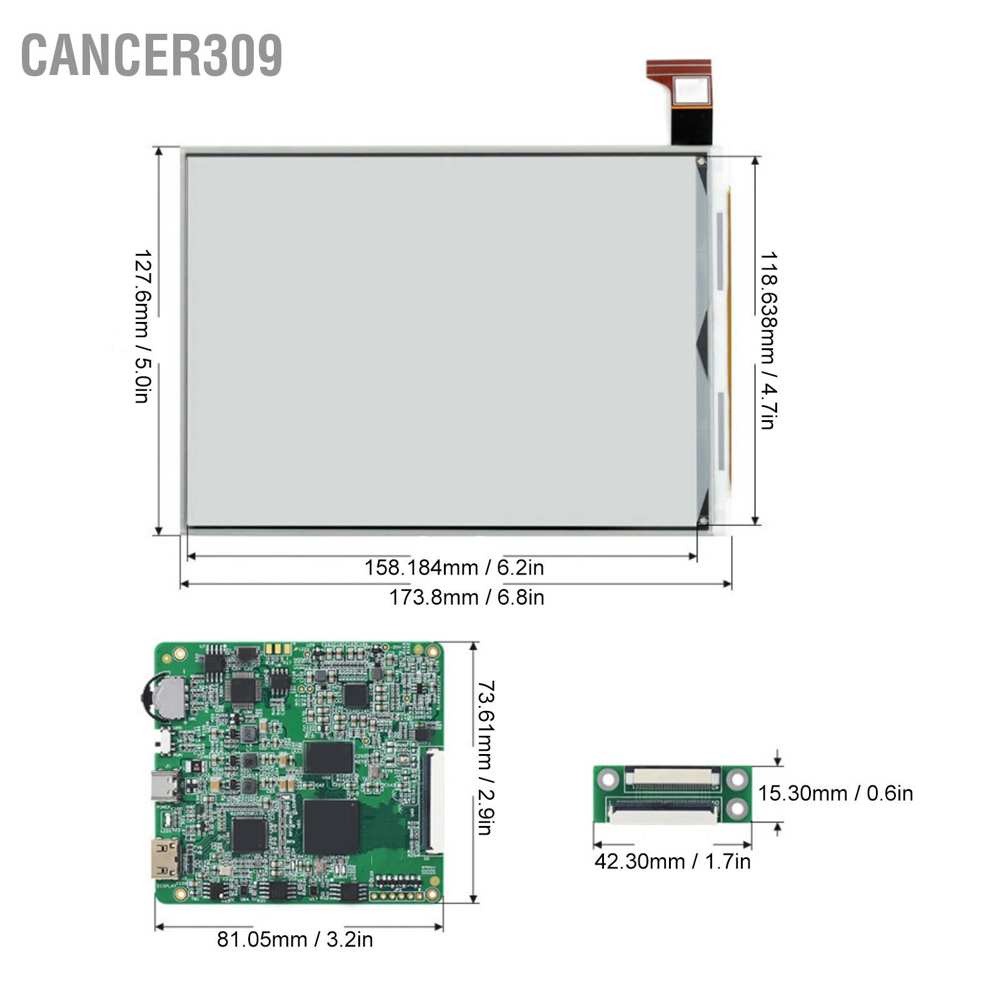 Cancer309 E Paper Display 7.8in 1872x1404 Resolution Adjustable Mode Electronic Ink Screen for Raspberry Pi Jetson PC #8