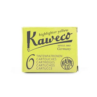 Kaweco Glowing Yellow Ink Cartridge หมึกกล่องคาเวโก้ บรรจุ 6 ชิ้น