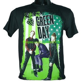 HOT SALINGเสื้อยืดผ้าฝ้ายเสื้อวง Green Day เสื้อวงดนตรีร็อค เดธเมทัล เสื้อวินเทจ กรีนเดย์ GDY744 S-5XL