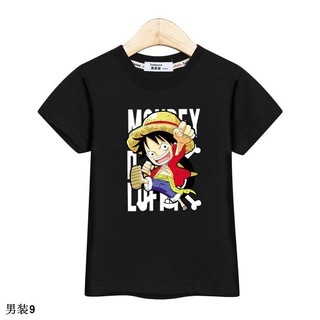เสื้อเชิ้ตเด็กผู้ชาย kids t-shirt One Piece Boys Luffy shirt ลูฟี่เสื้อยืดแขนสั้น children clothes