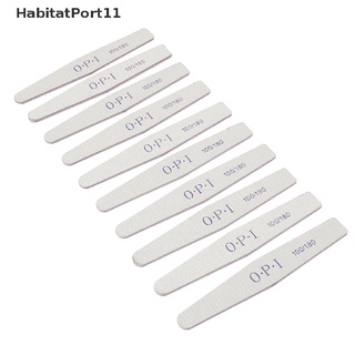 Habitatport 10 ชิ้น / เซต ตะไบเล็บ เพชร เครื่องขัดเล็บ แถบขัดเล็บ ตะไบเล็บ