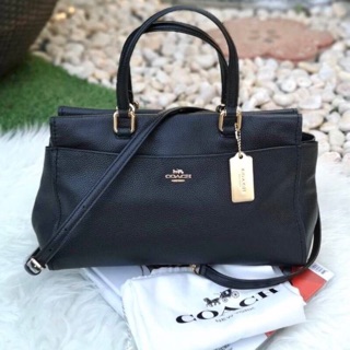 กระเป๋า Coach 21346 Fulton satchel กระเป๋าสี Black ขนาด 12" (L) x 7 3/4" (H) x 6" (W)