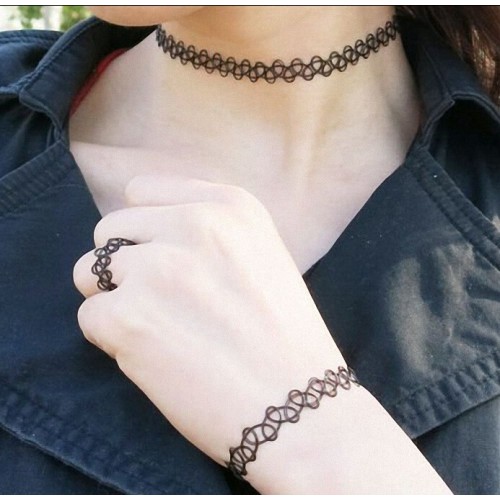 โชคเกอร์ แททู Choker Tattoo Set 3 ชิ้น  🔥🔥🔥ฮิตสุดๆ🔥🔥🔥