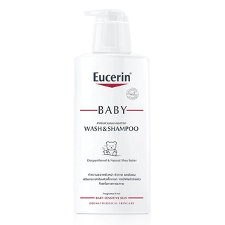 Eucerin pH5 Baby Wash and Shampoo ยูเซอริน ทำความสะอาดผิวหน้า ผิวกาย เส้นผม เด็กทารก ขนาด 400 ml 16299