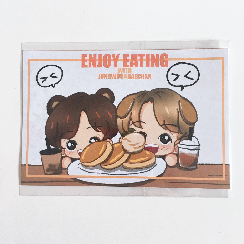 โปสการ์ดลาย Enjoy Eating with Jungwoo&Haechan