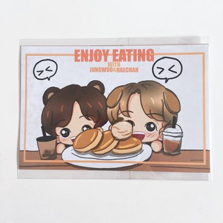 โปสการ์ดลาย Enjoy Eating with Jungwoo&amp;Haechan