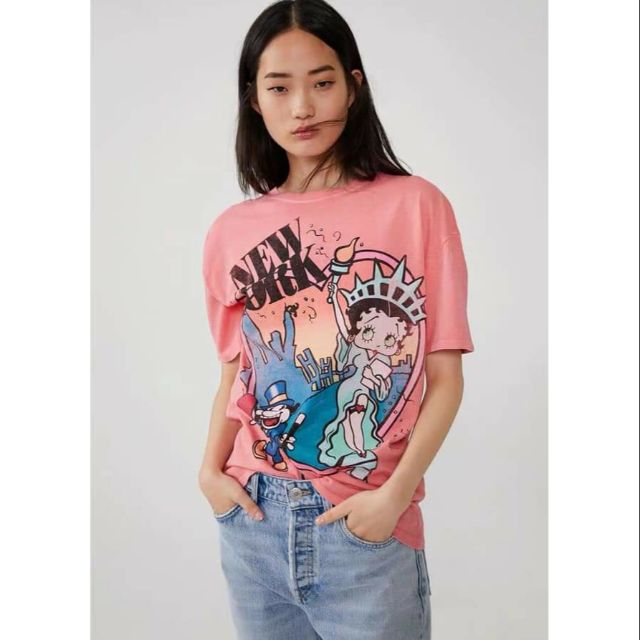 เสื้อยืดZara  Betty Boop