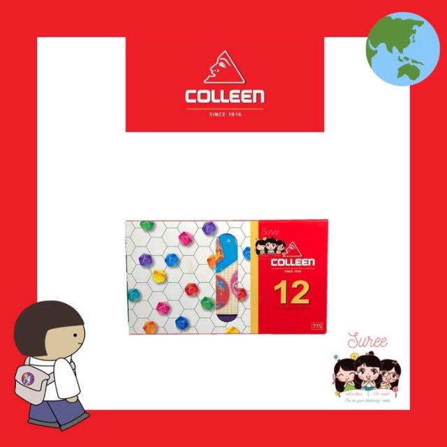 สีไม้ คอลลีน หัวเดียว 12 สี รุ่น 775  (One-color Colleen  wood paint 775)