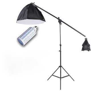 KUINDY Overhead Arm Light Stand SoftBoxไฟต่อเนื่องทรงแปดเหลี่ยม พร้อมขาตั้ง พร้อมหลอดLED