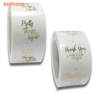 (Kayfirelee) สติกเกอร์ฉลาก Thank You 500 ชิ้น