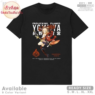 Yoimiya Genshin Impact เสื้อยืด พิมพ์ลายการ์ตูนญี่ปุ่น Waifu Distro x  Kisetsu