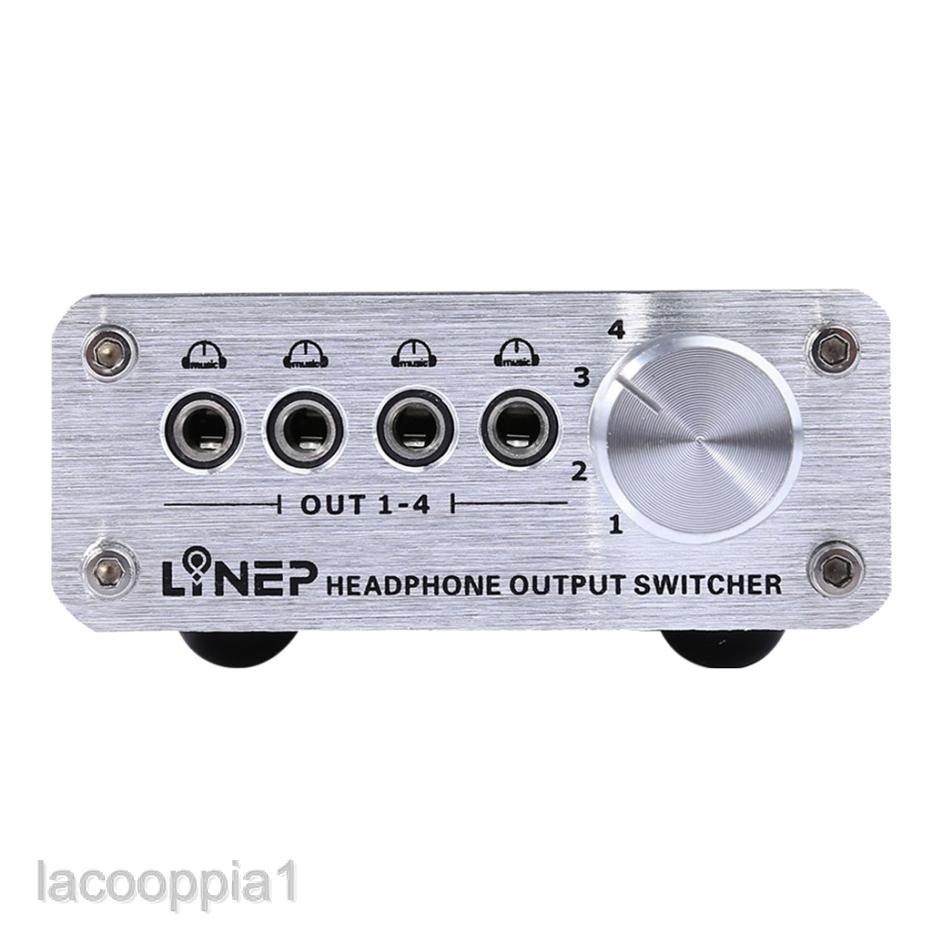 4 Input 4 Output Headphone 3.5mm MP3 Audio Signal Switcher Digital Multi-CH