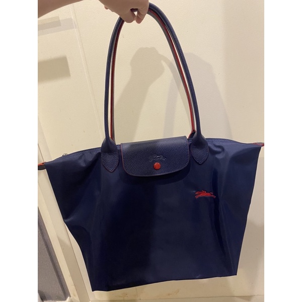 Longchamp le pliage club ไซส์S หูยาว Navy