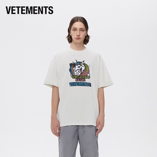 แฟชั่น Vetements เสื้อยืดแขนสั้น ผ้าฝ้าย พิมพ์ลายยูนิคอร์น แฟชั่นฤดูร้อน สําหรับคู่รัก