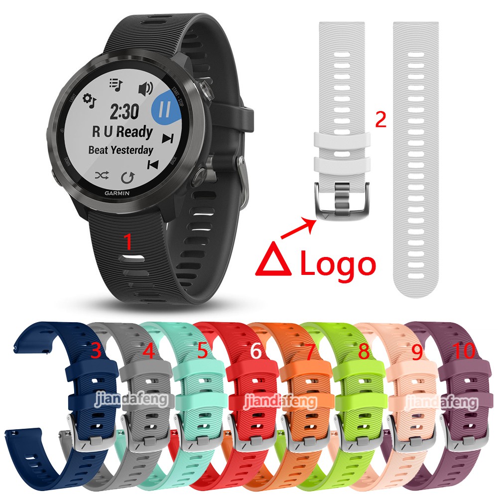 สายนาฬิกาซิลิโคนสําหรับผู้เบิกทาง Garmin 245 645 เพลง 165 55 158 Vivoactive 6 5 3 Venu sq 2 Vivomove
