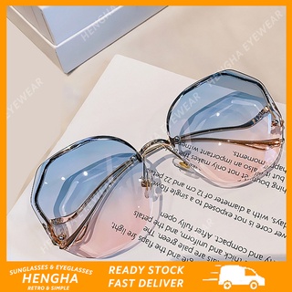 (HENGHA) Cod แว่นตากันแดด UV400 ไล่โทนสี ไม่มีขอบ 6 สี สําหรับผู้หญิง