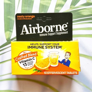 วิตามินซี เม็ดฟู่ Blast of Vitamin C, Zesty Orange 10 Effervescent Tablets (AirBorne®)