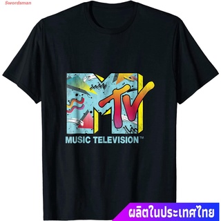 เสื้อสีขาว เสื้อเด็กหญิง เสื้อยืดลำลอง Classic MTV Logo 80s Style T- Shirts Mens Womens T-shirts