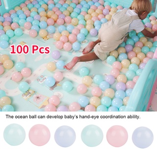 ลูกบอลพลาสติก หลากสี ขนาด 5.5 ซม. ของเล่นสำหรับเด็ก 100 ชิ้น