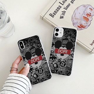 dope Mickey เคสไอโฟน 14 pro cartoon mouse 8พลัส 7 8 Plus Se2020 เคส iPhone 11 12 13 promax phone case X Xr Xs max cover