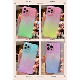 🌸พร้อมส่ง🌸 เคสโทรศัพท์ไอโฟน แต่งกลิตเตอร์ ไล่โทนสี เคสกันกระแทก เคส  I Phone