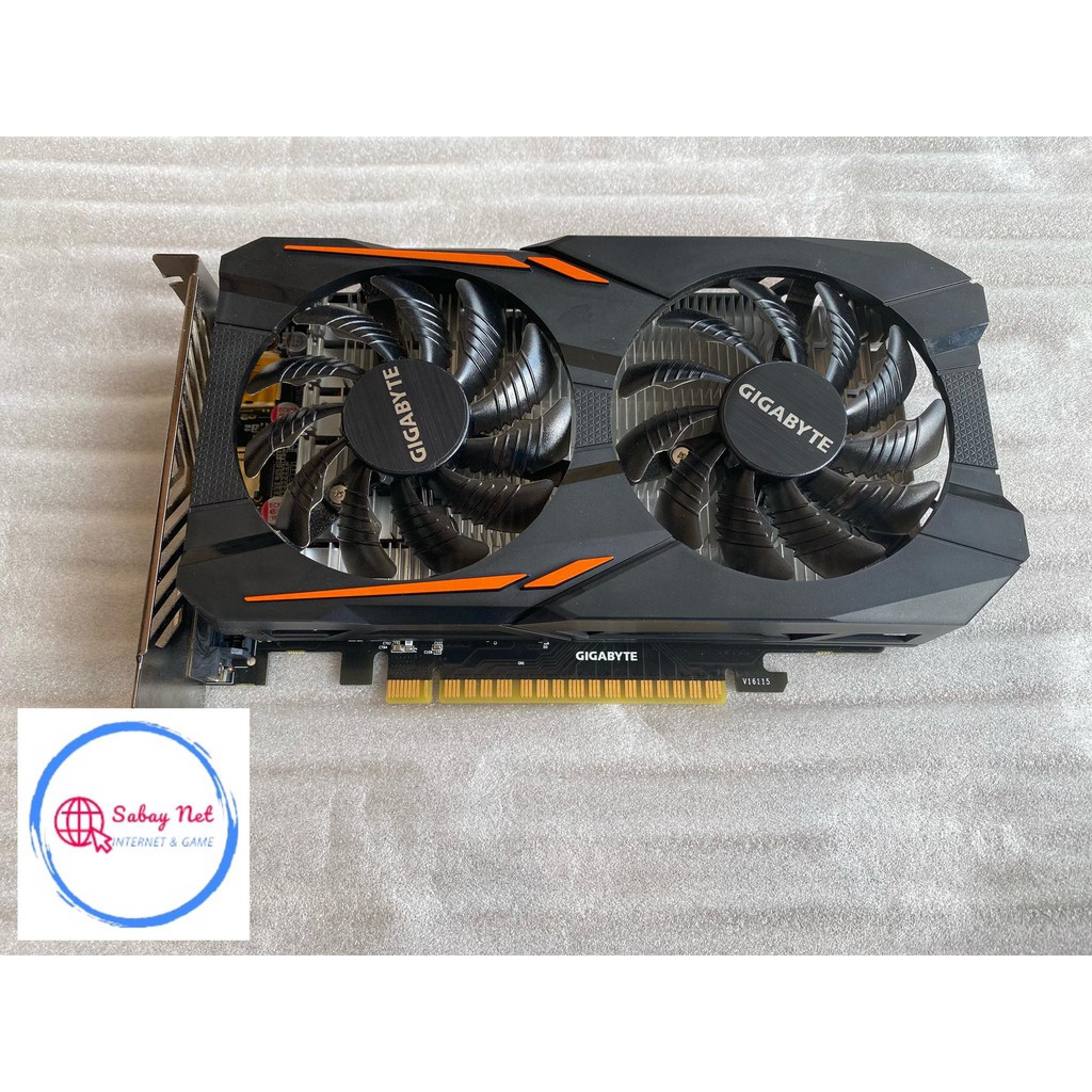 VGA (การ์ดแสดงผล) GIGABYTE GTX 1050Ti OC 4G DDR5 (GV-N1050OC-2GD)