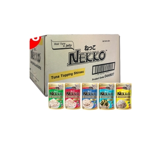 (ยกลัง) Nekko อาหารแมว เนกโก๊ะ 70g. คละรสไม่ได้ (ลัง 48 ซอง)