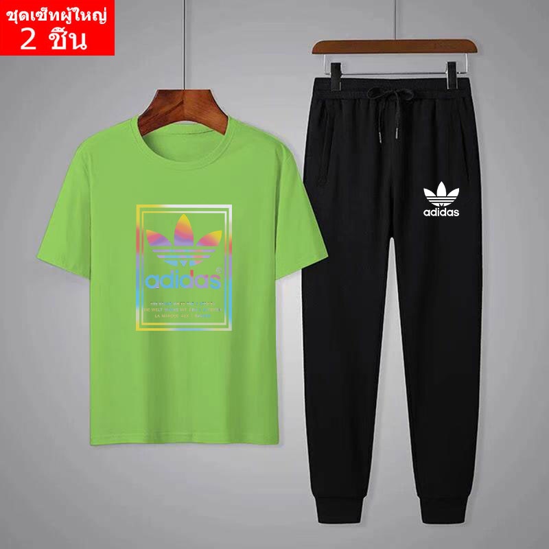 ** BK444+KU249**แฟชั่นชุดเซ็ท เสื้อแขนสั้นกางเกงขายาว ชุด 2 ชิ้น ราคาสุดประหยัด