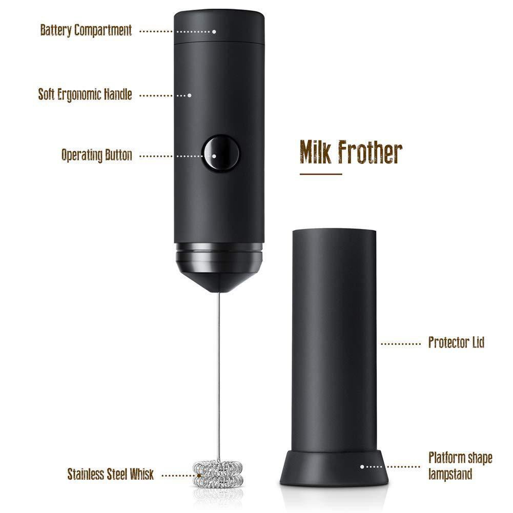 Milk Frother เครื่องตีฟองนมไร้สาย เครื่องตีฟองนมไฟฟ้า ลวดสเตนแลส2ชั้น S.H.PLUS - รูปที่ 4