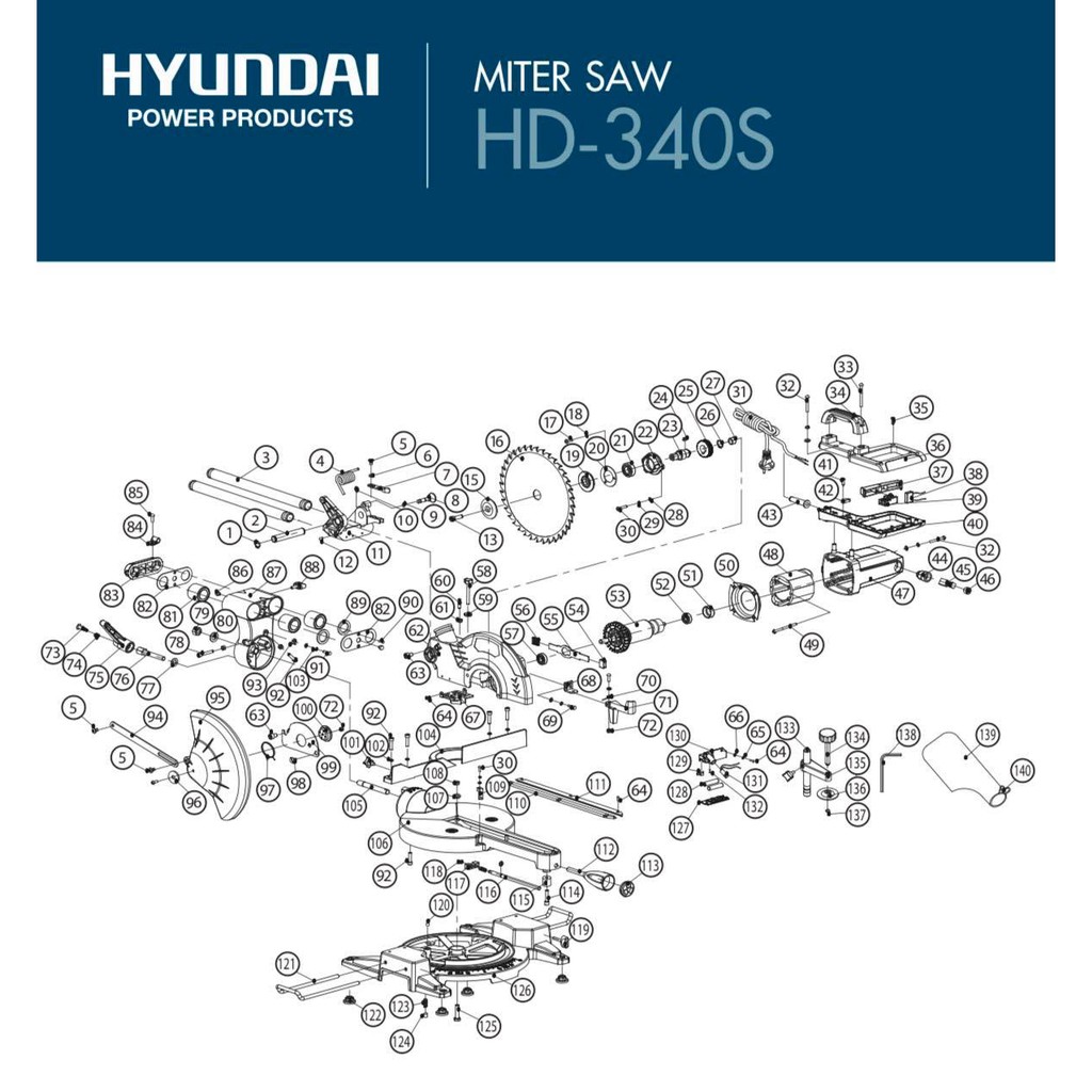 [พร้อมส่ง] อะไหล่ น๊อตล็อคประกับใบ #13 แท่นตัดองศา 10 นิ้ว HYUNDAI HD-340S แท้ - รูปที่ 2