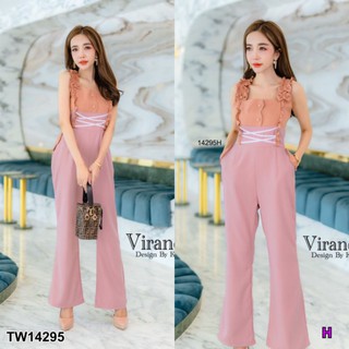 QA14295👚Jumpsuit จั๊มสูทขายาว👖*2127